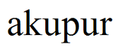 AKUPUR