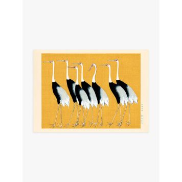 POSTER POSTERY JAPANESE RED CROWN CRANES BY OGATA KORIN 50x70CM