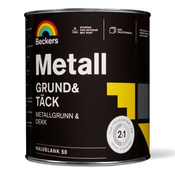 METALLFÄRG BECKERS METALL GRUND & TÄCK VIT 675ML