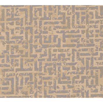 TAPET A.S CREATION MY HOME MY SPA GRAPHIC GOLD BROWN 38695-2