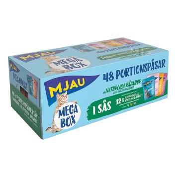 KATTMAT MJAU MEGABOX KÖTT & FISK I SÅS 48X85G