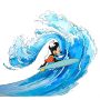 FOTOTAPET KOMAR MICKEY SURFING 300X280CM