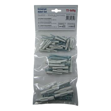 SKRUVSATS PLUGG+SKRUV 72 DELAR