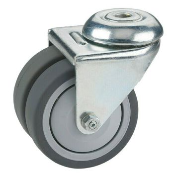 DUBBELHJUL 75X25MM GRÅ 