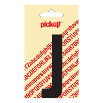 BOKSTAV J PICKUP SVART 90MM SJÄLVHÄFTANDE