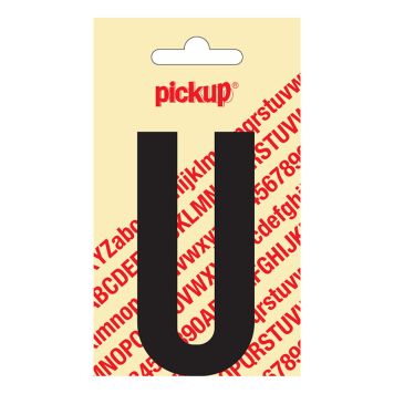 BOKSTAV U PICKUP SVART 90MM SJÄLVHÄFTANDE