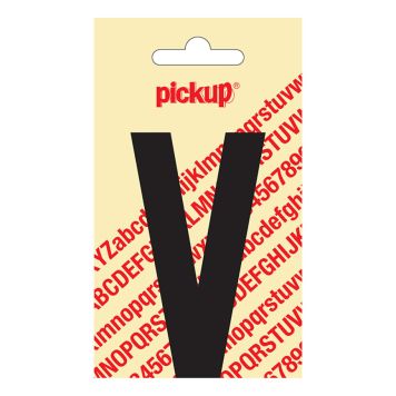 BOKSTAV V PICKUP SVART 90MM SJÄLVHÄFTANDE