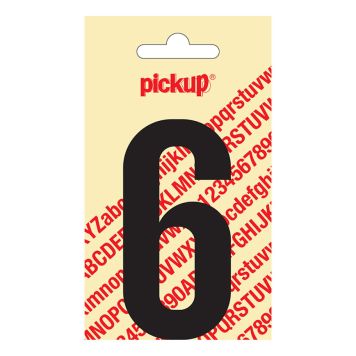 NUMMER 6 PICKUP SVART 90MM SJÄLVHÄFTANDE