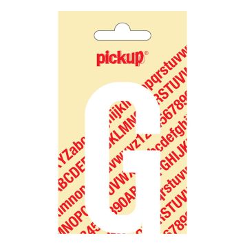BOKSTAV G PICKUP VIT 90MM SJÄLVHÄFTANDE