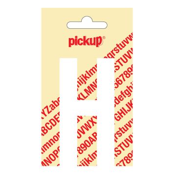 BOKSTAV H PICKUP VIT 90MM SJÄLVHÄFTANDE