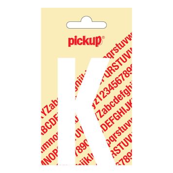 BOKSTAV K PICKUP VIT 90MM SJÄLVHÄFTANDE