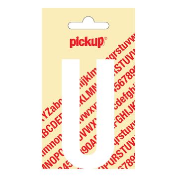 BOKSTAV U PICKUP VIT 90MM SJÄLVHÄFTANDE