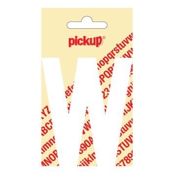 BOKSTAV W PICKUP VIT 90MM SJÄLVHÄFTANDE