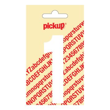 NUMMER 1 PICKUP VIT 90MM SJÄLVHÄFTANDE