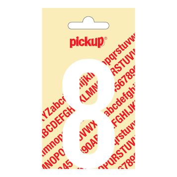 NUMMER 8 PICKUP VIT 90MM SJÄLVHÄFTANDE