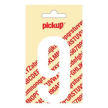 NUMMER 9 PICKUP VIT 90MM SJÄLVHÄFTANDE