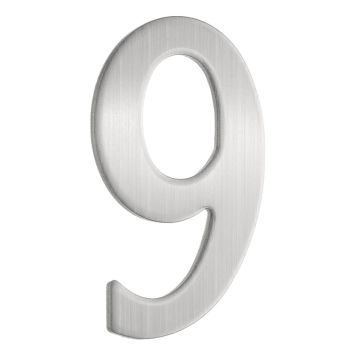 BREVLÅDESIFFRA BESLAGSBODEN 9 SJÄLVHÄFTANDE 50MM ROSTFRITT STÅL