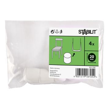 MÖBELFOT STABILIT VIT 20MM 4ST
