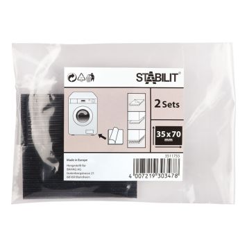 ANTI-VIBRATIONSPAD STABILIT SVART 35X70MM 2SET