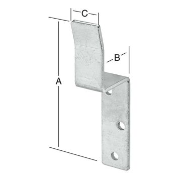 VINKEL VORMANN LOCK BRACKET 160X37X30MM GALVANISERAD 