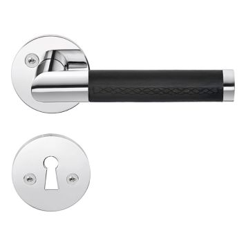 INNERDÖRRHANDTAG BESLAGSBODEN B858KN SVART LÄDER