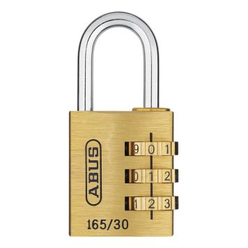 HÄNGLÅS ABUS 165/30 KOMBINATION MÄSSING