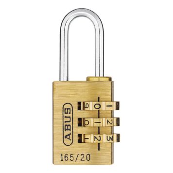 HÄNGLÅS ABUS 165/20 KOMBINATION MÄSSING