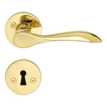 INNERDÖRRHANDTAG BESLAGSBODEN B857PN POLERAD MÄSSING