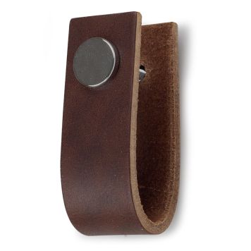 HANDTAG HABO SVEA LÄDER BRUN/KROM 