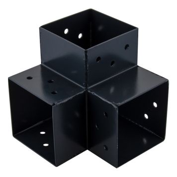 HÖRNBESLAG SUKI 3-VÄGS ANTRACIT 90° 91X91MM