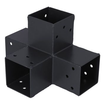 HÖRNBESLAG SUKI 4-VÄGS ANTRACIT 90° 71X71MM