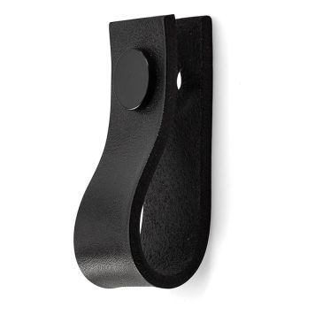 LÅDHANDTAG HABO BLACK EDITION SVEA LÄDER SVART/SVART