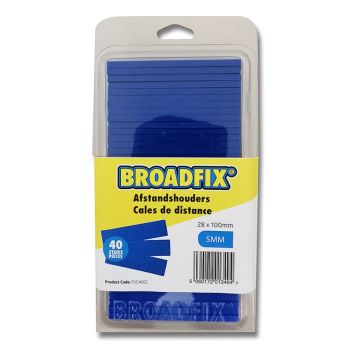 DISTANS BROADFIX PLATT 5MM BLÅ 40-PACK 
