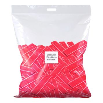 DISTANS BROADFIX PLATT 6MM RÖD 100-PACK 