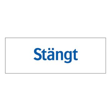SKYLT STÄNGT  210X74MM