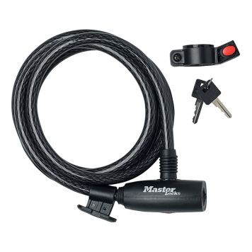 CYKELLÅS MASTERLOCK 1,8M SVART