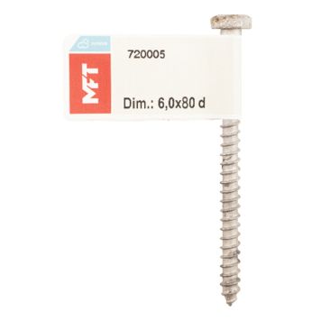 FRANSK TRÄSKRUV MFT FZV 6X80MM 1ST