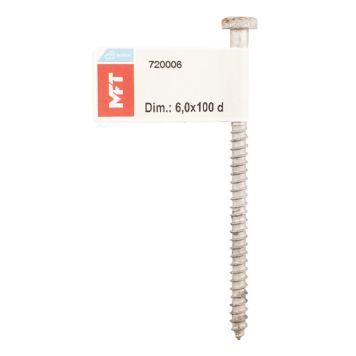 FRANSK TRÄSKRUV MFT FZV 6X100MM 1ST