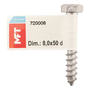 FRANSK TRÄSKRUV MFT FZV 8X50MM 1ST