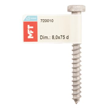 FRANSK TRÄSKRUV MFT FZV 8X75MM 1ST