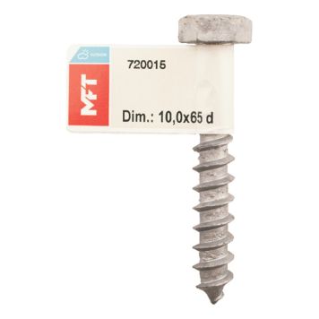 FRANSK TRÄSKRUV MFT FZV 10X65MM 1ST