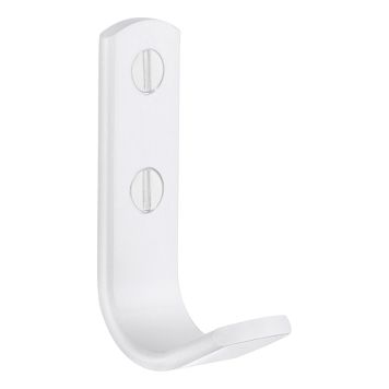 VÄGGKROK BESLAGSBODEN 63MM VIT