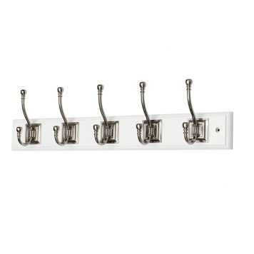 KLÄDHÄNGARE HABO RETRO VIT/NICKEL