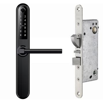 LÅSSATS BESLAGSGRUPPEN BG2000 SVART VÄNSTER KOMPLETT LÅS