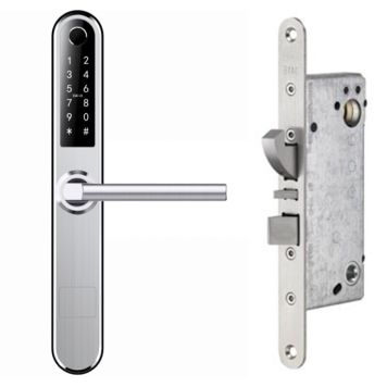 LÅSSATS BESLAGSGRUPPEN BG2000 SILVER VÄNSTER KOMPLETT LÅS