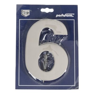 HUSNUMMER PORTAFERM 6 15CM ROSTFRITT STÅL