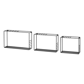 HYLLA DOLLE LYNN 100X250X420MM SVART 3-PACK 