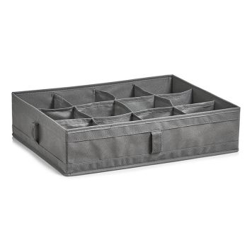 FÖRVARINGSLÅDA 12 FACK 44X34X11CM GRÅ 