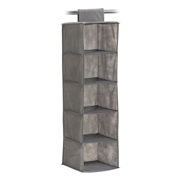 FÖRVARINGSPÅSE 5 FACK 28X28X95CM GRÅ  