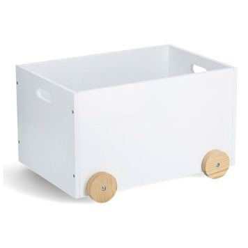 FÖRVARINGSLÅDA ZELLER MED HJUL FÖR BARN 50X35X30CM VIT